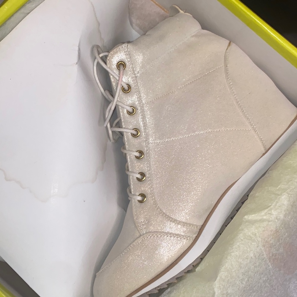 Paper fox wedge sneakers